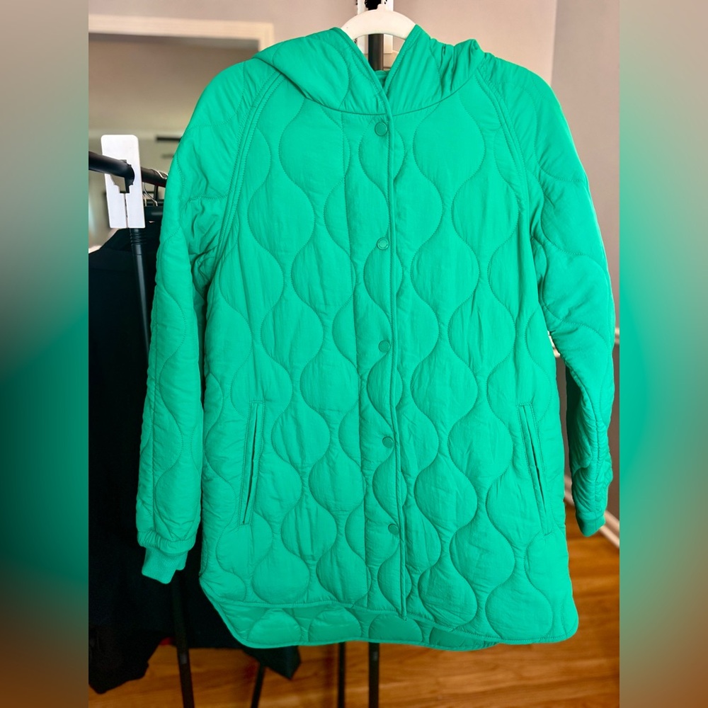 #032: BCBGeneration Green Quilted Lightweight Coat